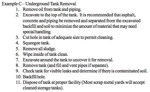 underground oil tank removal instructions
