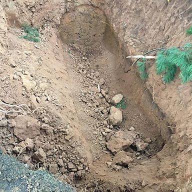 hole after oil tank removal