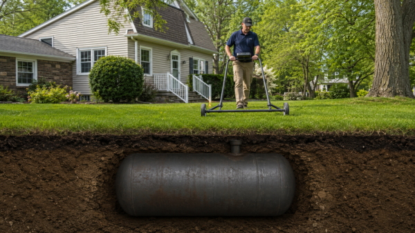 Oil tank sweep to find out if a property has an underground oil tank
